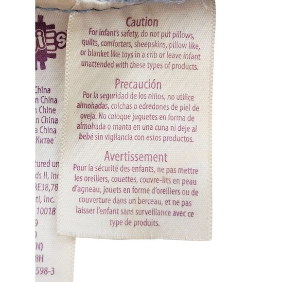 Taggies Plush Baby Lovey Blanket Puppy Sensory Tags Security Blanket Blue 2012 - Picture 6 of 12